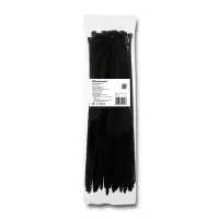 Qoltec Self-locking cable tie 7.2*350mm 50 pcs. Nylon66 UV Black