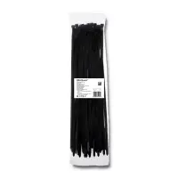 Qoltec Self-locking cable tie 7.2*400mm 50 pcs. Nylon66 UV Black