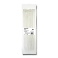 Qoltec Self-locking cable tie 4.8*350mm 100 pcs. Nylon66 UV White