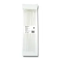 Qoltec Self-locking cable tie 7.2*350mm 50 pcs. Nylon66 UV White