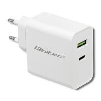 Qoltec Charger 45W 5-20V 2.4-3A USB type C PD USB 3.0 White