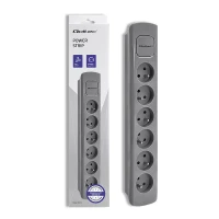 Qoltec Power strip 6 sockets 1.8m Grey