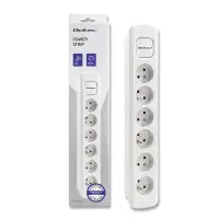 Qoltec Power strip 6 sockets 1.8m White