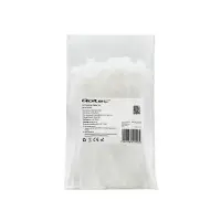 Qoltec Self-locking cable tie 4.8*160 mm 100 pcs. Nylon66 UV White