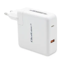 Qoltec Power charger GaN FAST 108W 5-20V 3- 4.7A USB C Laptop Smartfon White