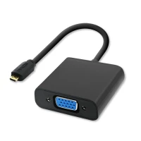 Qoltec Micro HDMI D male Adapter VGA female +3.5mm Audio 0.2m