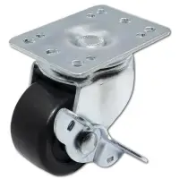 Qoltec Castors with brake for racks 19'' 4pcs.