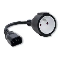 Qoltec Adapter IEC 320 C14/ FRENCH 0.15m
