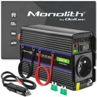 Qoltec Monolith voltage converter 600 MS Wave 12V to 230V 300/600W USB