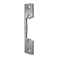 Qoltec Double-sided straight plate for electric door strike Catch plate 110mm Stainless steel