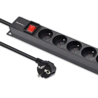 Qoltec Aluminium Power strip for RACK 1U 16A PDU 16xFRENCH Vertical 1.8m