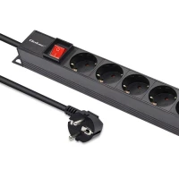 Qoltec Aluminium Power strip for RACK 1U 16A PDU 16xSCHUKO Vertical 1.8m