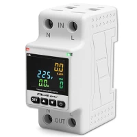 Qoltec Single-phase electronic wattmeter energy consumption meter DIN35 Remote control Measurement history Wi-Fi TUYA Smart life