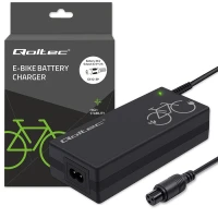 Qoltec Fast Charger for e-bike 36V 42V 2A GX12-3Pin +power cable