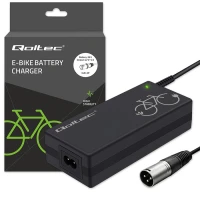 Qoltec Fast Charger for e-bike 36V 42V 2A 3P XLR-18mm +power cable