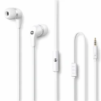 Qoltec In-ear headphones with microphone White