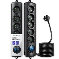 Qoltec Surge protector 5 sockets 3m Black