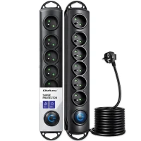 Qoltec Surge protector 6 sockets 5m Black