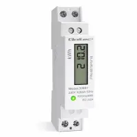 Qoltec Single-phase electronic energy meter DIN rail 230V LCD 1P Slim