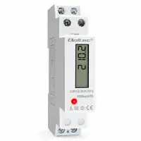 Qoltec Single-phase electronic meter DIN rail energy consumption meter 230V 30A LCD 1P