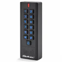 Qoltec Code lock CALISTO with RFID reader Code Card key fob Doorbell button IP68 EM