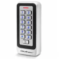 Qoltec Code lock RHEA with RFID reader Code Card key fob Doorbell IP68 EM
