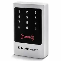 Qoltec Code lock MIMAS with RFID reader Code Card key fob Doorbell button IP68 EM