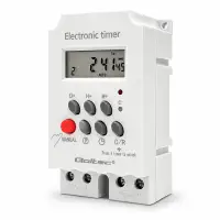 Qoltec Electronic timer PC0629 for DIN rail LCD