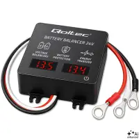 Qoltec Voltage balancer for 24V batteries 2 x 12V 5A LiFePO4 AGM GEL LED