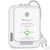 Qoltec Certified wireless Gas Leak (CH4) and Carbon monoxide (CO) detector alarm 85dB LED