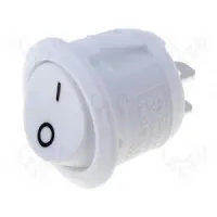 Rocker switch ON-OFF 10A 20mm round White