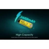Nitecore NL1836HP 3600mAh 18650 Li-ion 8A aku 3.6V