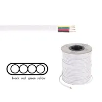 Telephone flat cable, 4 wires White