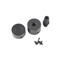 Endcaps for LED neon flex D25, aluminum, black anodized