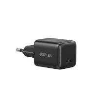 Wall Fast Charger GaN 30W USB-C QC4+ PD3.0, Black