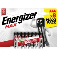 Alkaline battery LR03 (AAA) E92 1.5V 1200mAh MAX Energizer 8pcs blister
