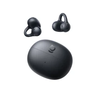 True Wireless Bluetooth 6.0 Open-Ear Earbuds Bass BC1 with Charging Case, Black