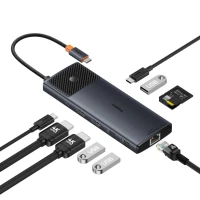 Docking Station 1in10 USB C plug - 2xHDMI RJ45 SD/TF USB3 BASEUS