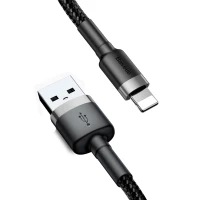 Cable USB A - IP Lightning 0.5m QC3.0 Cafule gray+black