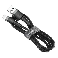 Cable USB A - IP Lightning 3m Cafule grey+black BASEUS