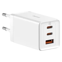 Wall Charger GaN5 Pro 65W USB + 2xUSB-C QC3.0 PD3.0 with USB-C 1m Cable, White