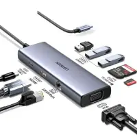 Docking station 7in1 USB-C - USB-A 3.0, USB-C 3.0, HDMI, VGA PD CM498 UGREEN