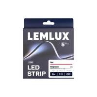 LED strip, 5m reel, 24Vdc, 11W/m, COB 480LED/m, red, IP65 waterproof, 180°