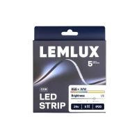 LED strip, 5m reel, 24Vdc, 19W/m, COB 840LED/m, RGB +WW 3000K, IP20, 180°