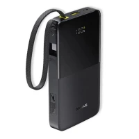 LiPo Powerbank 10000mAh 22.5W USB + USB-C with integrated USB-C cable EnerFill Bipow2 black BASEUS