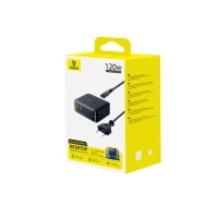 Desktop Charging Station EnerFill FH21 120W 2xUSB-A + 4xUSB-C 1.5m, Black