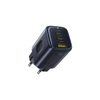 Wall Fast Charger PicoGo AE11 67W USB-A + 2xUSB-C QC PD, Black