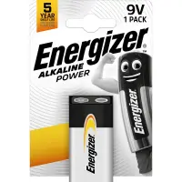 Alkaline battery 6LR61 (1604) 9V Alkaline Power Energizer