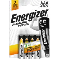 Alkaline battery LR03 (AAA, E92) 1.5V Alkaline Power Energizer 4pcs blister