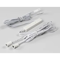 LED switch, 12-24V 4A, ON-OFF, two sensors, recessed, plastic, white, for door/hand motion